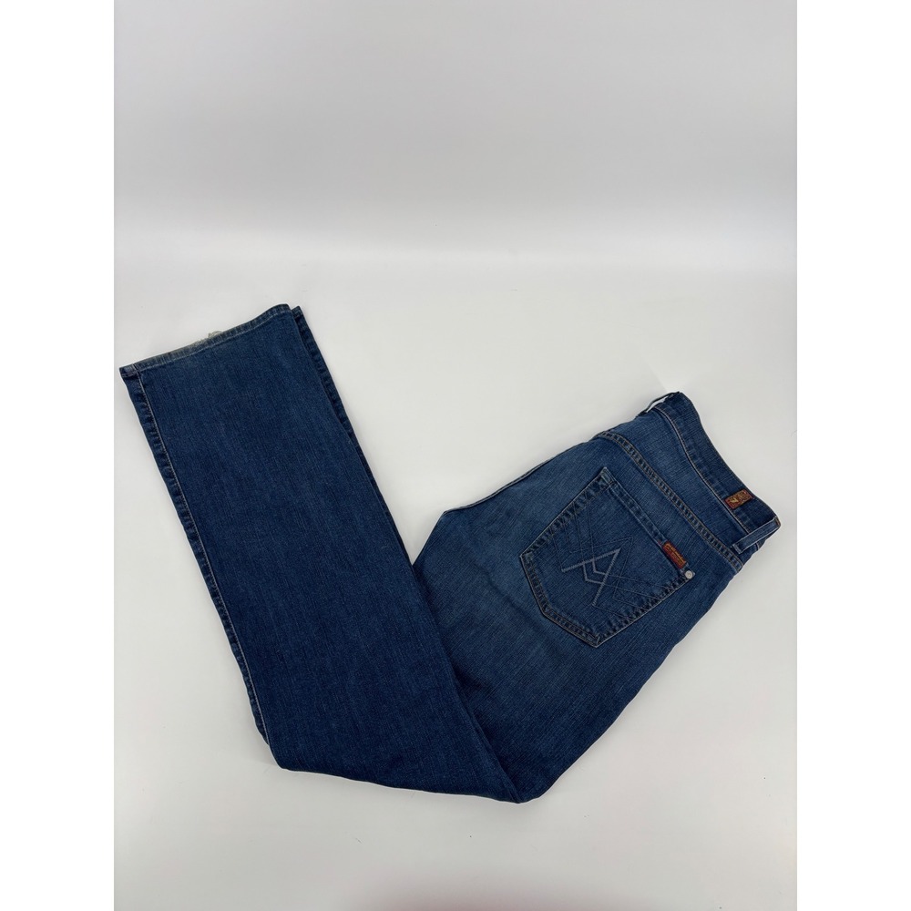 7 For All Mankind Brett Luxe Performance Bootcut Jeans Mens 33 Dark Wash Blue